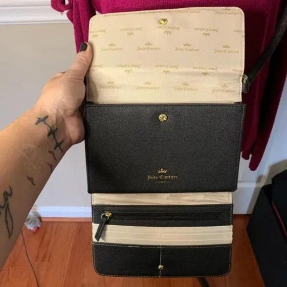 Juicy Couture Mermaid Iridescent Oil Slick Snakeskin Crossbody Wallet Handbag - Picture 7 of 8